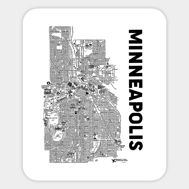 Minneapolis Map Sticker by fiberandgloss